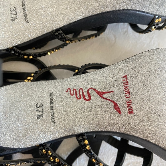 Rene Caovilla Scrolling Crystal Gladiator Sandals - Picture 14 of 16